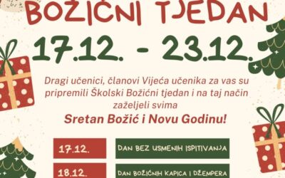 Božićni tjedan u našoj školi 
