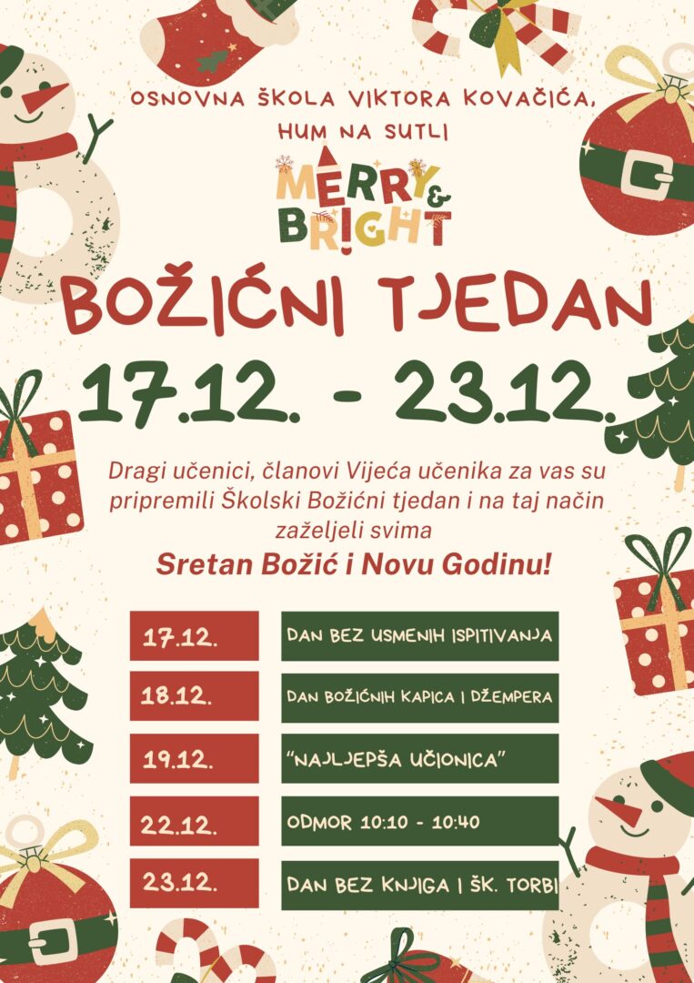 Božićni tjedan 2025.