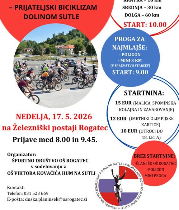 PRIJATELJSKI BICIKLIZAM DOLINOM SUTLE