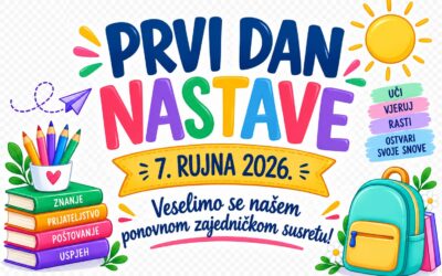 PRVI DAN NASTAVE – OBAVIJEST UČENICIMA I RODITELJIMA