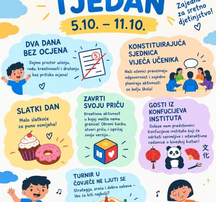 NAJAVA DJEČJEG TJEDNA U NAŠOJ ŠKOLI!